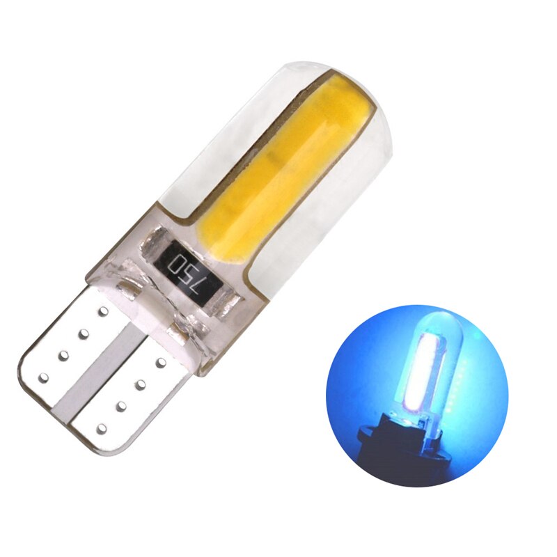 1PCS T10 Super Bright Silica Gel COB LED Bulbs Silicone Shell Auto Wedge Parking Lights Turn Side Lamps Signal Lights Car lights