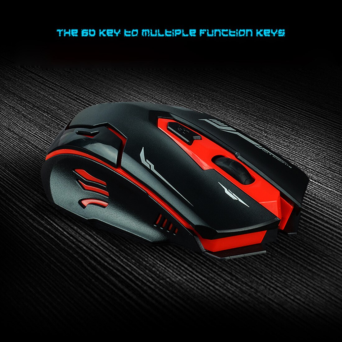 2.4 ghz trådlöst tangentbord gaming tangentbord mus combo 19 tangenter anti-ghosting justerbar 1600 dpi mus usb-mottagare adapter