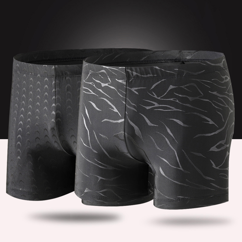Bañador de piel de tiburón para hombre, traje de baño de secado rápido, bóxer de playa
