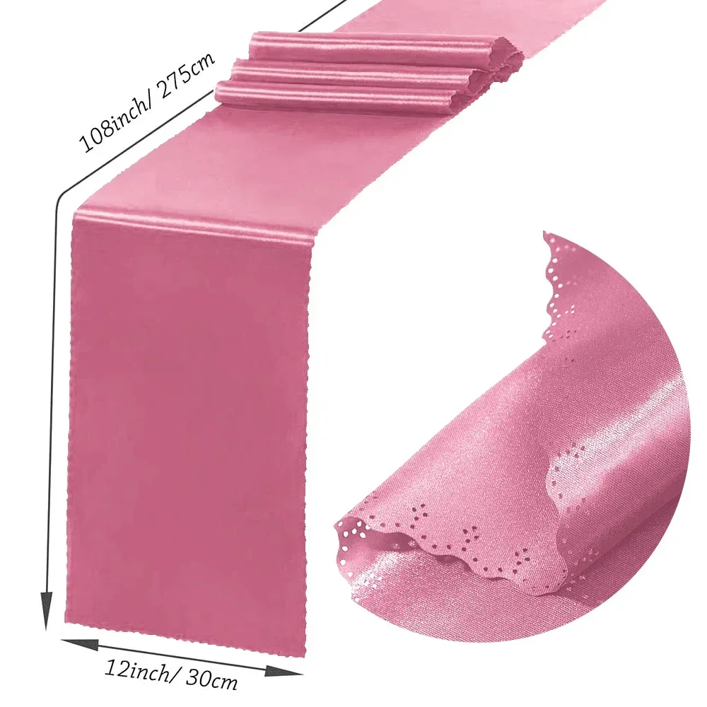 30 cm x 275cm(12*108 tum) bröllops satinbordlöpare sidenband bordsflaggor för banketter fest ljus matbordsdekoration: Marinblå