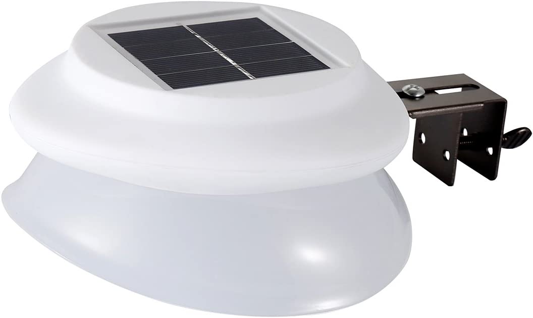 Solar Garden Gutter Lights Outdoor, 9 LED Deck Fence Lights Waterproof for Wall, Deck, Fence, Stair, Step and Yard Decor: Blue / 0-5W