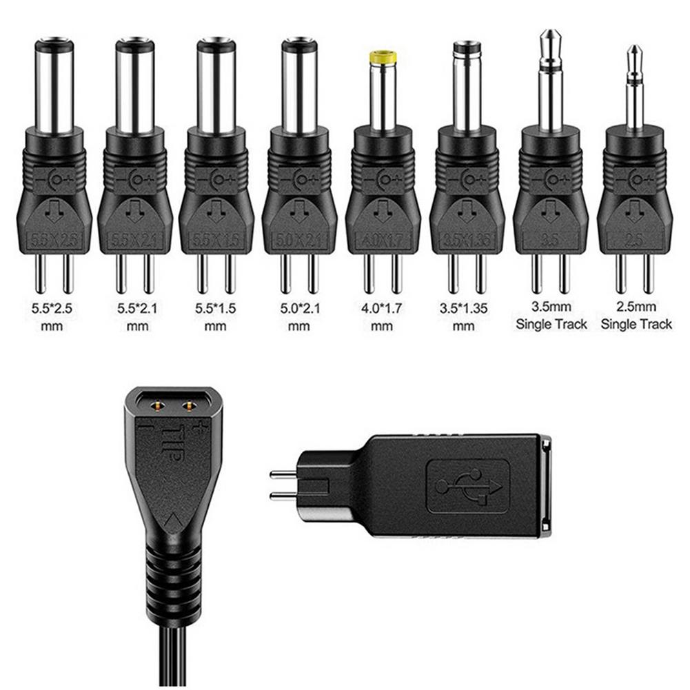 30W Multifunctional Power Adapter AC/DC Power Adapter With 9 Adapter Tips For Home Electronics