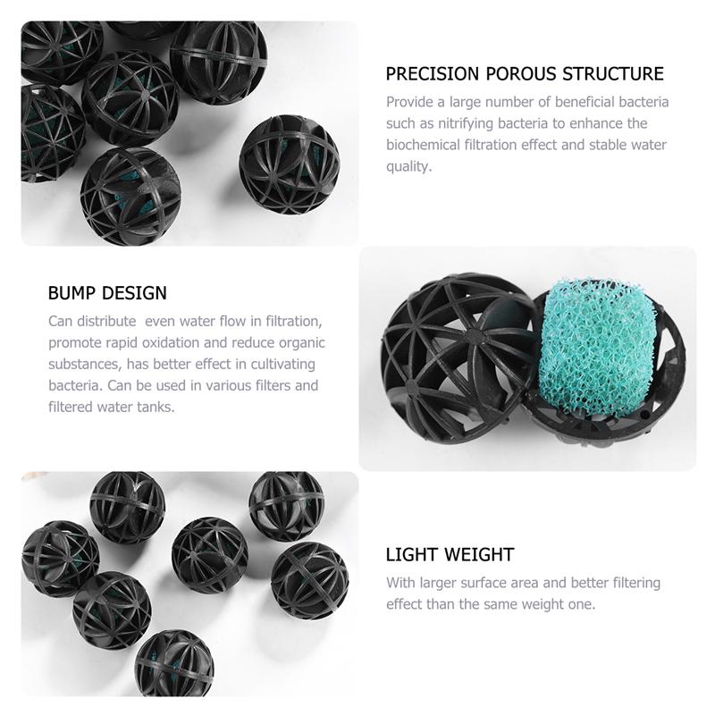 100 sztuk akwarium filtr kule Bio Bio-kulki filtracji piłki robić akwarium staw/oczko wodne 26mm filtr kulki