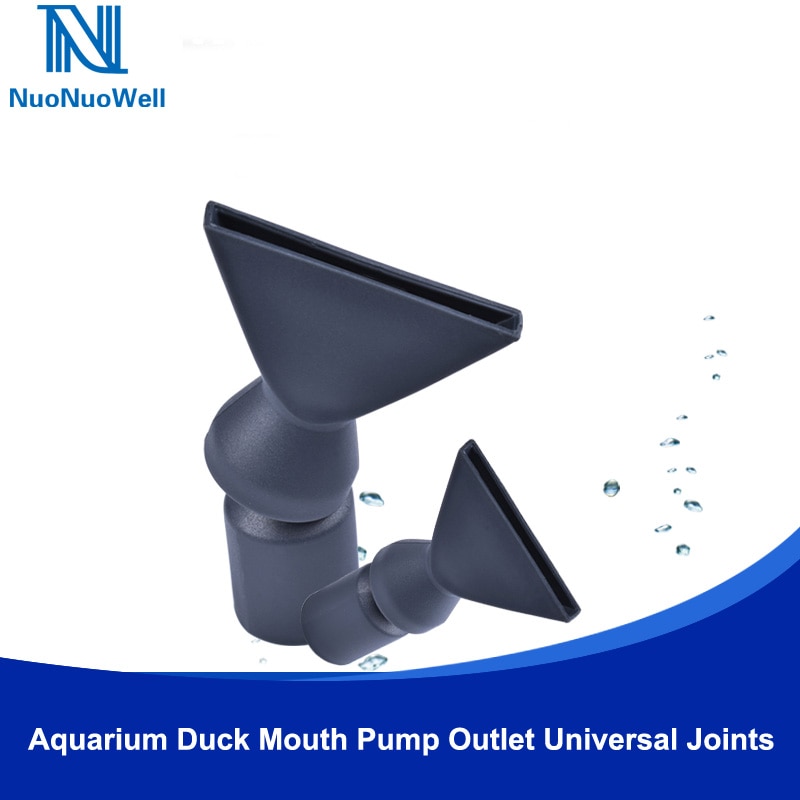 NuoNuoWell akwarium łokcia kaczka rachunek płaska dysza 360 stopni DIY gniazdko filtr zewnętrzny wspólne złącze rury 2 rozmiar