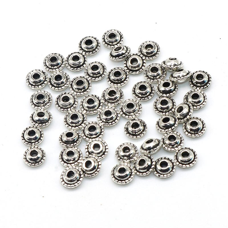 200 teile/los 5mm Metall Perlen Antike Splitter Überzogene verlieren Perle Tibet Silber farbe Abstandshalter Perlen für Armbänder Schmuck Zubehör: Ursprünglich Titel