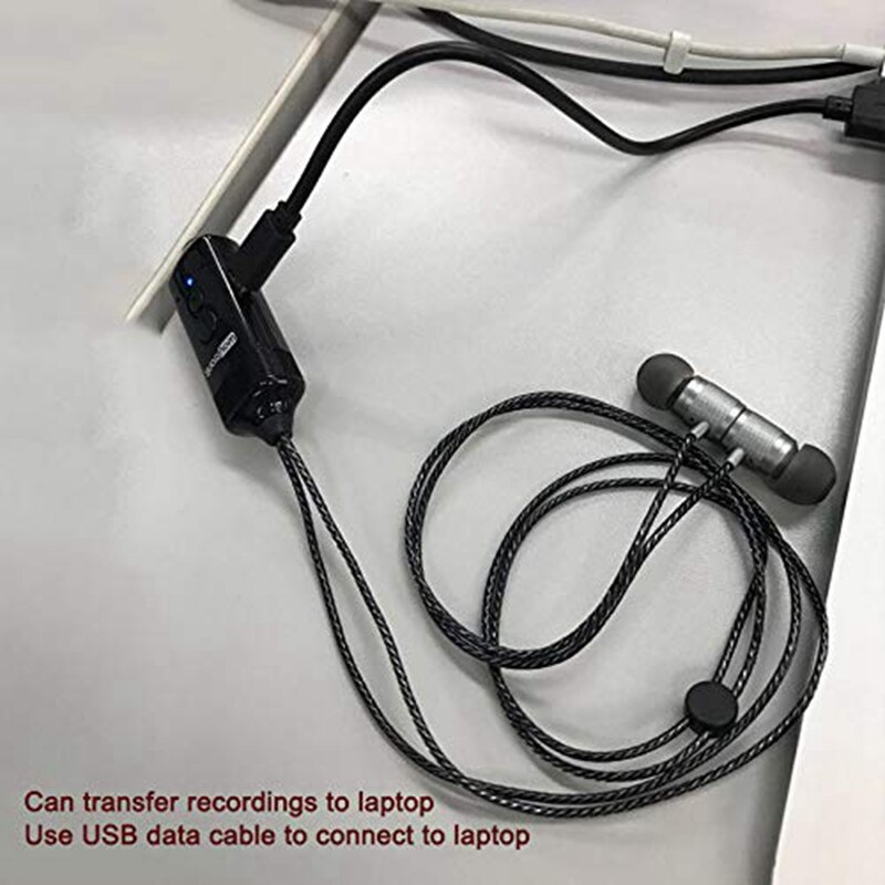 Waytronic trådlös bluetooth samtalsinspelare hörlurar, mobiltelefon konversation inspelning hörlurar för iphone ipad skype what