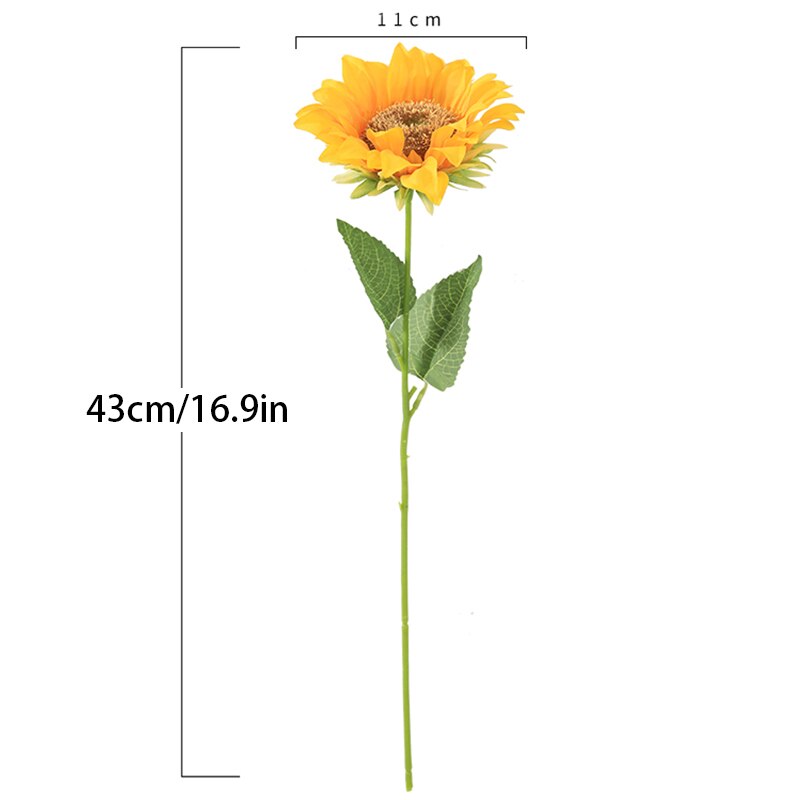 7Pcs Artificiales Flower Branch Sunflower Non-woven Fabrics Faux Flowers Thanksgiving Wedding Party Flower Wall Wedding