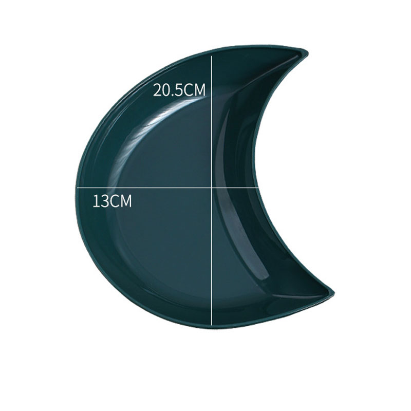 Food Grade PP Moon Shape Plate 3/5/8pcs Set For Dinner Gourmet Kitchen Accessories Candy Fruit Dishes Combination Platter