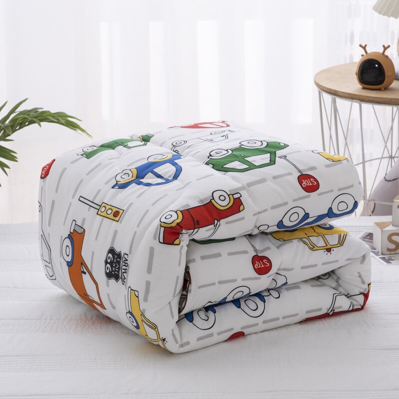 Couette de lit pour bébé 120x150cm, ensemble de literie pour tout-petit, couverture confortable et chaude pour garçons et filles de la maternelle, linge de lit en coton pour enfants