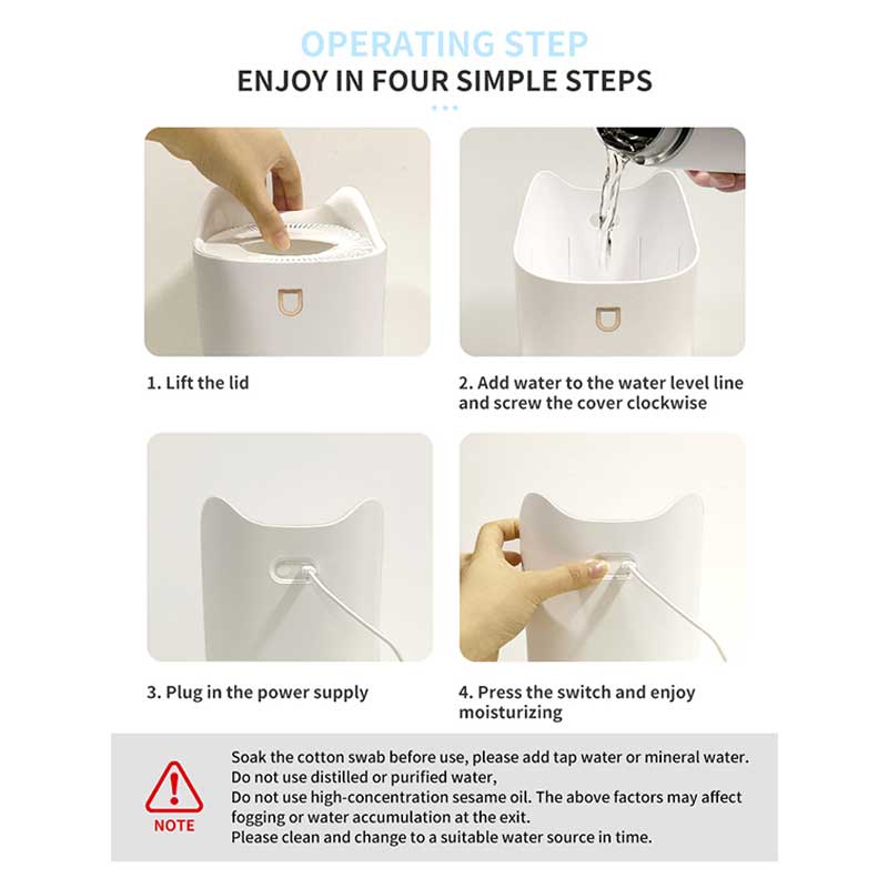 Home Air Humidifier 3000ML Double Nozzle Cool Mist with Coloful LED light Heavy fog Ultrasonic USB Humidificador for Office