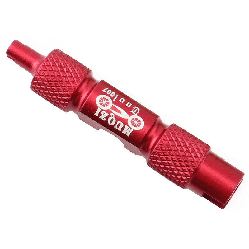 Double-head Bicycle Wrench Valve Core Disassembly Tool Multifunction Valve Core Removal Tool Wrench Disassembly accessories tool: RED