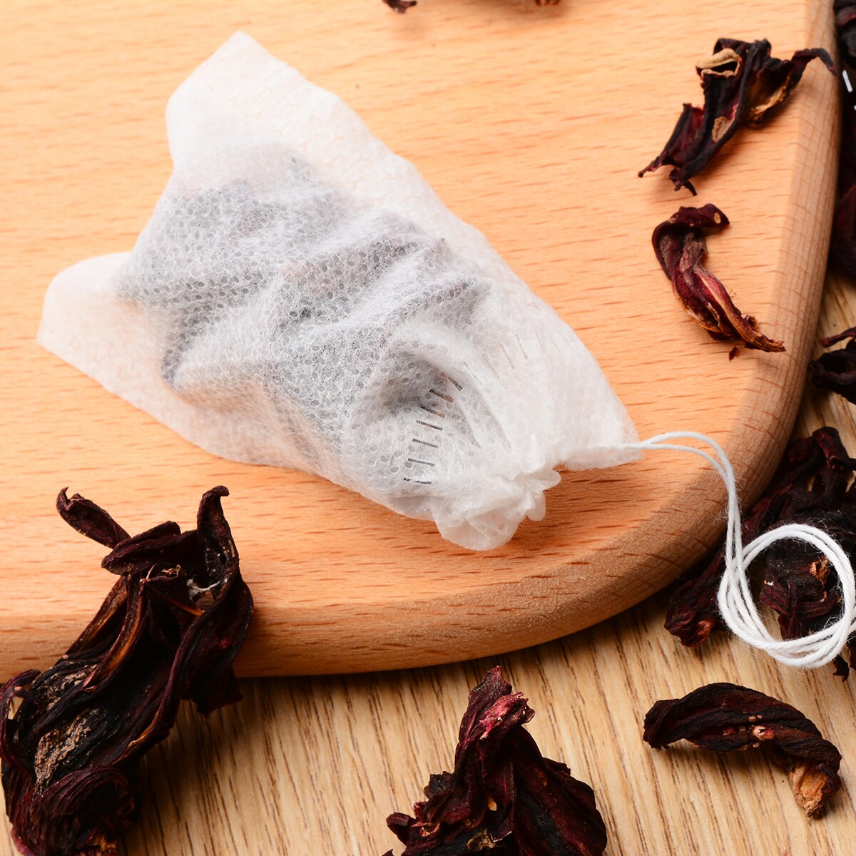 100pcs Non-woven Fabrics Empty Tea Bags String Heat Seal Filter Paper Herb Tea Bags 55*70mm Tea Making Tool