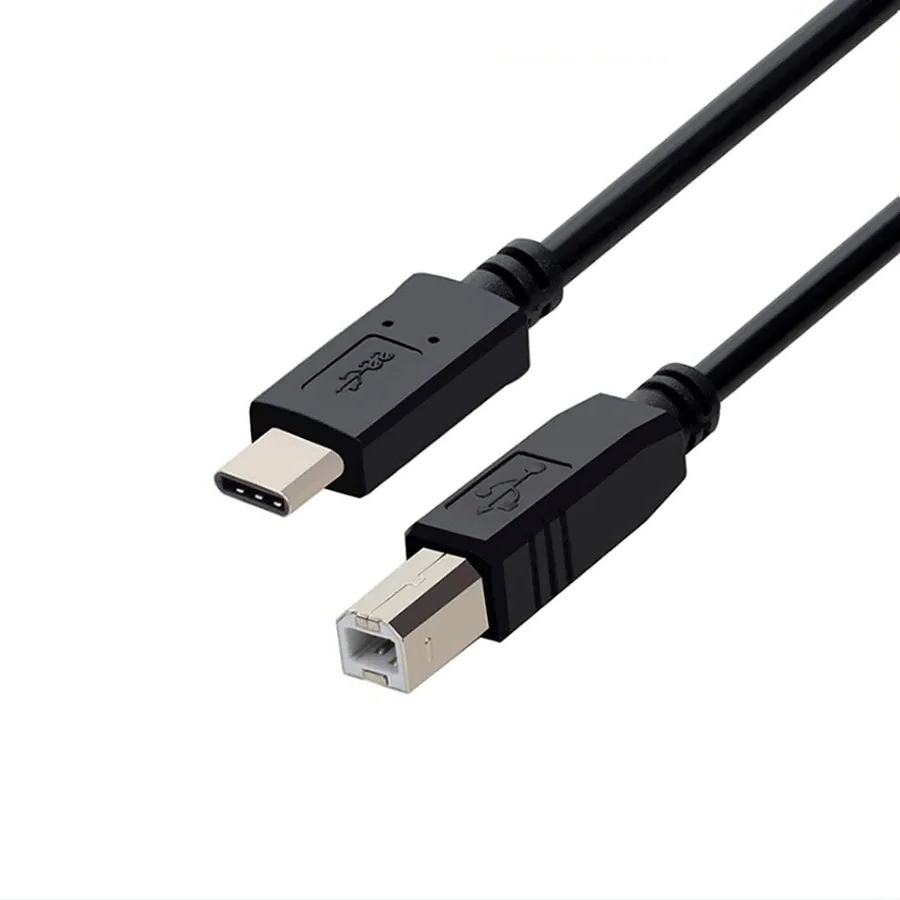 1M 2M 3M 5M USB 2.0 datakabel Type-C naar USB-B printkabel Compatibel met Thunderbolt3 laptop voor printerscanner MIDI-toetsenbord: 0.2 m