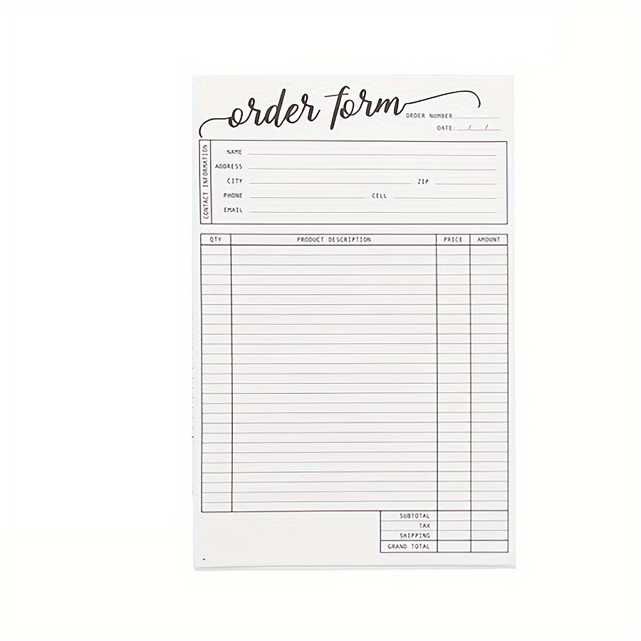 Book of order forms with cardboard, small busin... – Grandado