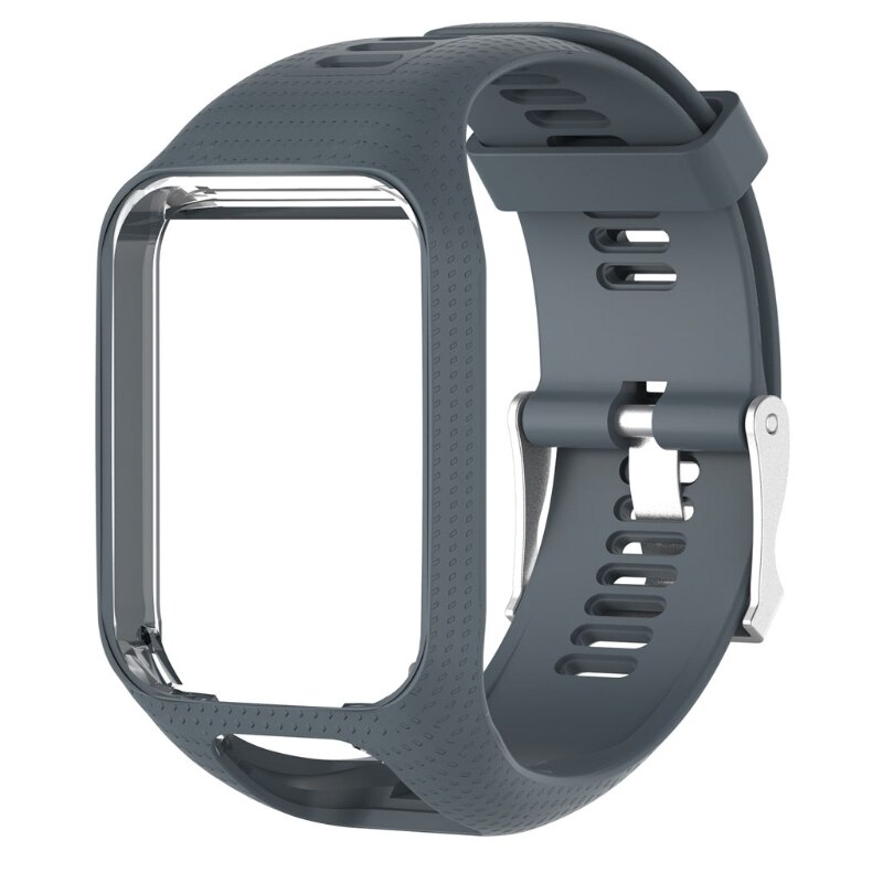 CALDO Del Silicone di Ricambio Fascia Da Polso Strap Per TomTom Runner 2 3 Spark 3 GPS Della Vigilanza: Grigio