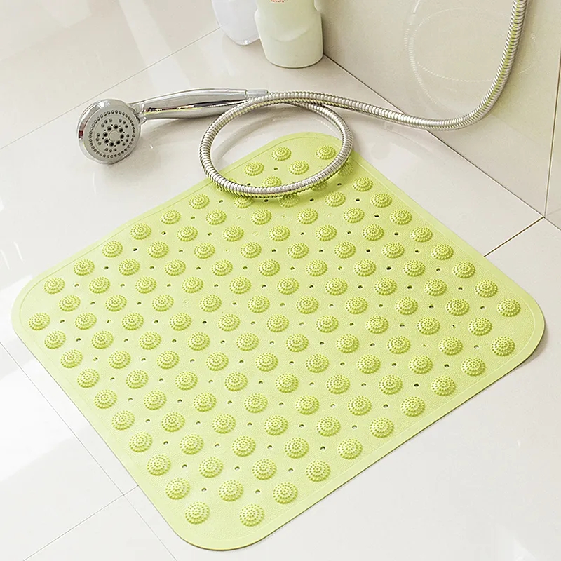 Rubber Material Bathroom Anti-slip Mat Shower Room Floor Mat Home Bathroom Waterproof Foot Pad Can Massage Anti-fall Mat: color 7 / About 36x60cm