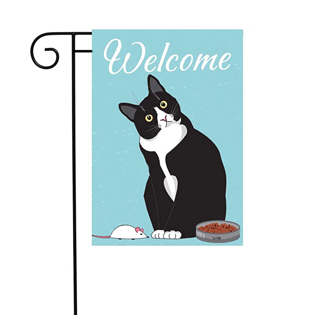 Iron Banners Accessories For Garden Flag Stand Flagpole Black Wrought Small Flag Stand Yard Garden Flag Pole Flag Holder Display