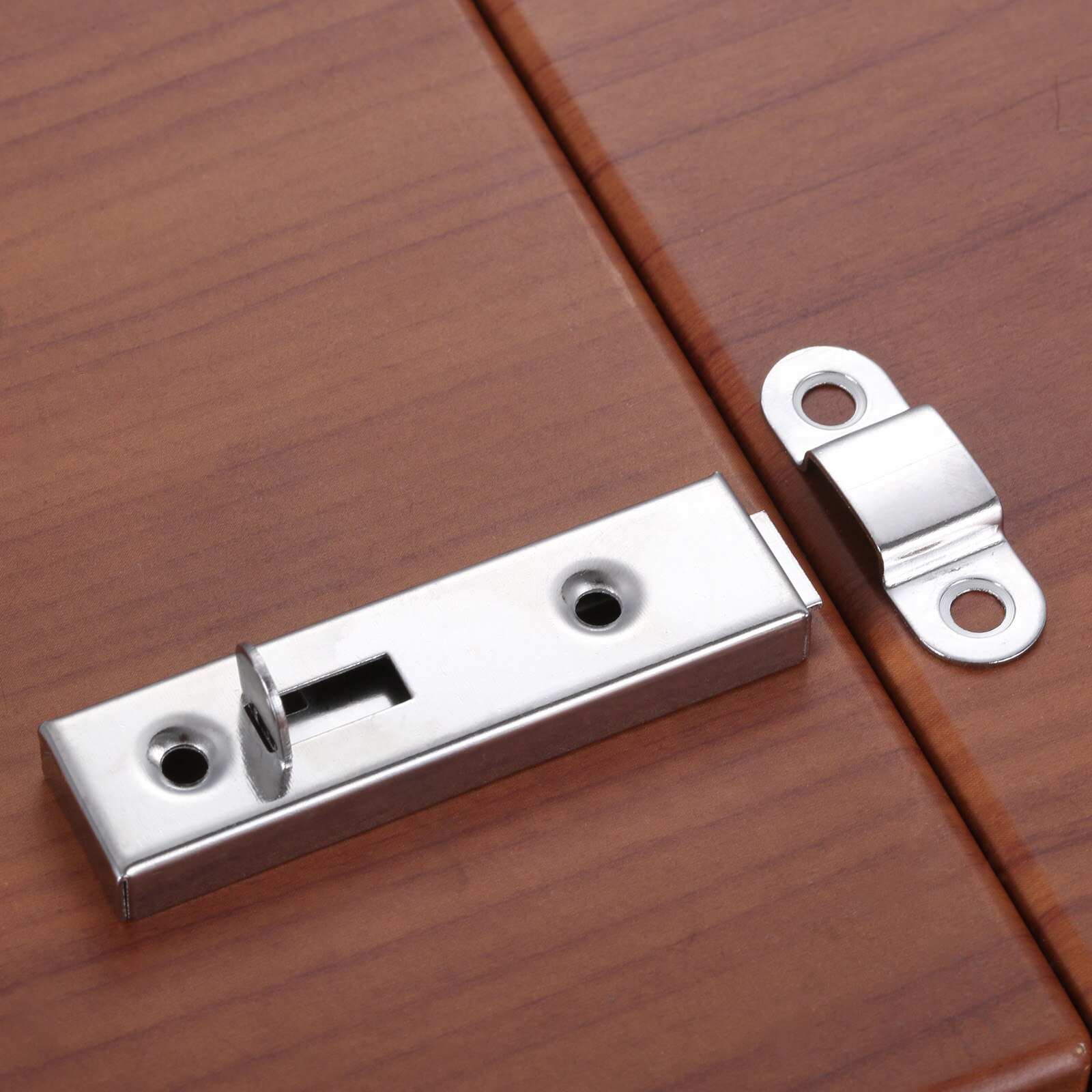 1pc Tür Fenster Sicherheit Bolzen Geschmack Öffnen sperren verriegeln Heimat Hardware- mit Schrauben 61*16mm Metall Silber