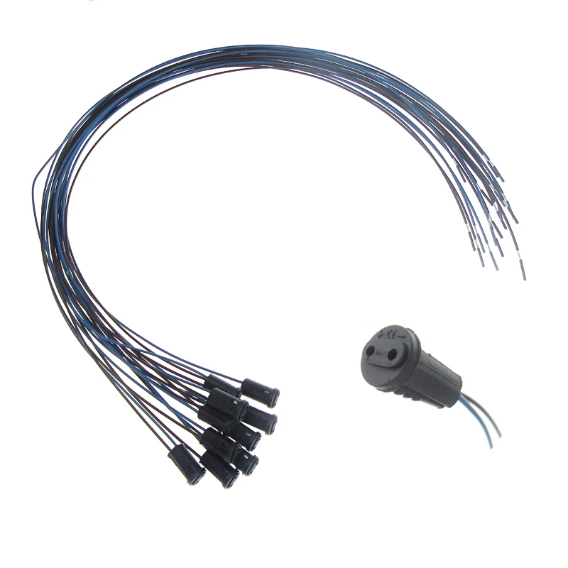 10-50 Uds casquillo de lámpara G4, 10cm 20cm 30cm 50cm 100cm blanco negro 12V 220V G4 portalámparas para bombilla halógena de cristal LED