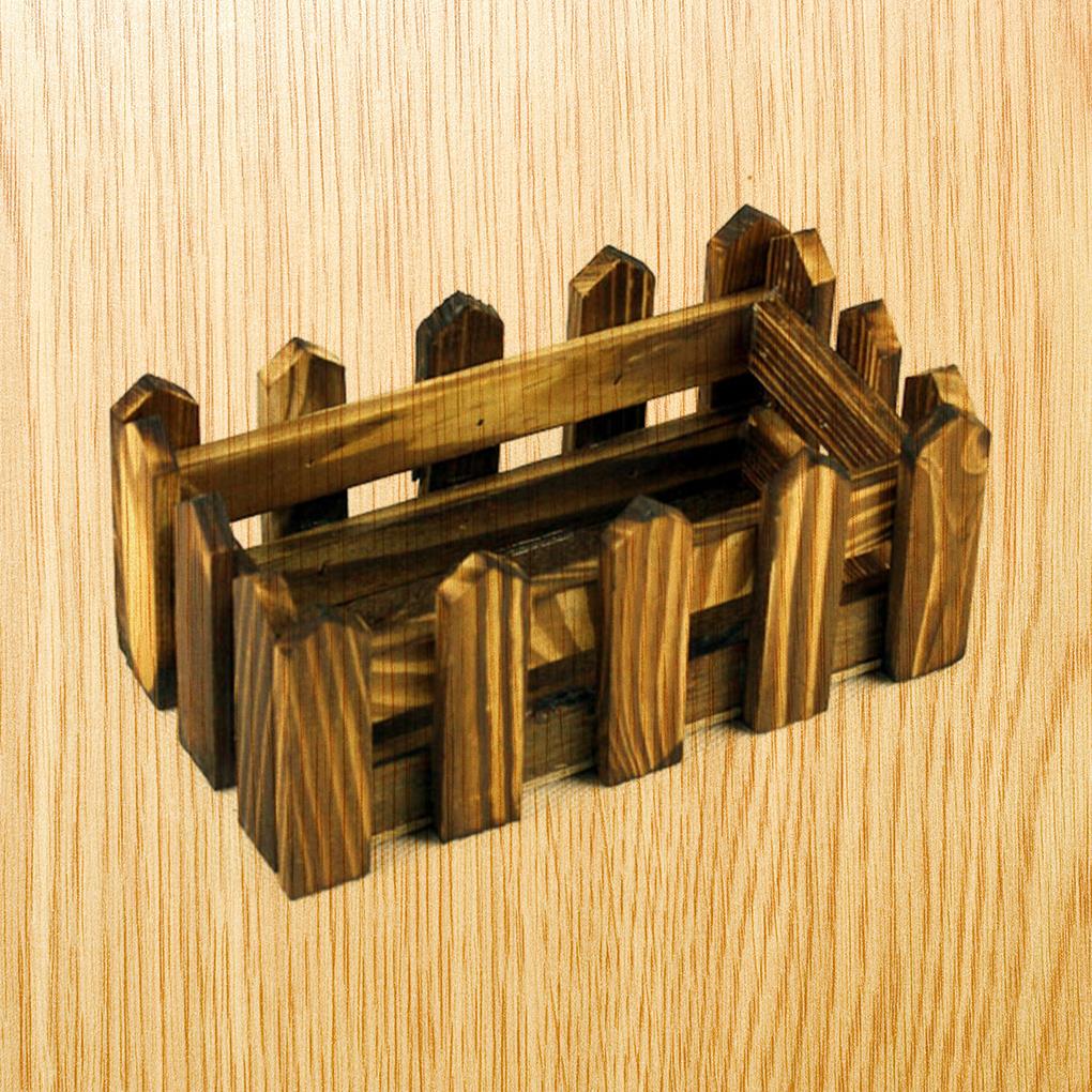 Wooden Fence Flower Plant Picket Storage Holder Garden Flower Stand Artificial Flowers Fence Home Decoration Party Decor: 01