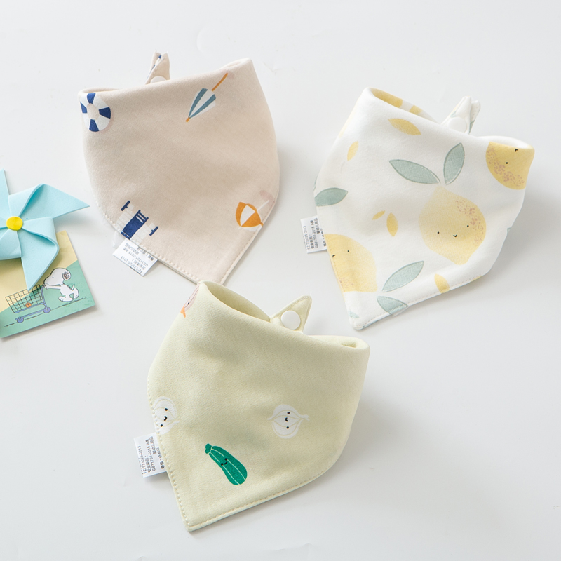 3Pcs Slabbers 100% Biologisch Katoen Slabbetjes Driehoek Burp Doek Cartoon Speeksel Handdoek Babyvoeding Slabbetjes Zachte Absorberende Jongens meisje Slabbetjes: SK30012