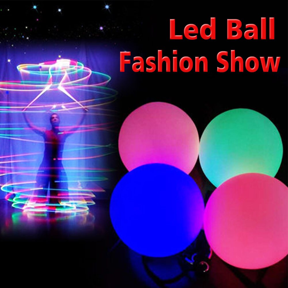 Led poi bollar för eld show magdans bollar rgb glöd poi kastade hand rekvisita scen performance tillbehör party dj light