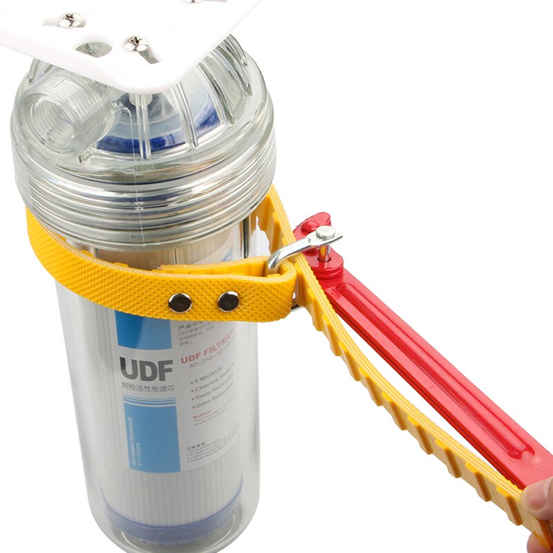 Junejour Belt Wrench Oil Filter Extractor Wrench Chain Oil Filter Cartridge Disassembly Tool Oil Filter Wrench