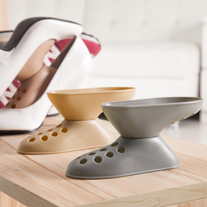 1pc Shoe Storage Rack Double-Layer Shoe Storage Space-Saving Plastic Rack Stand Holder Portable Drying Shoe Support