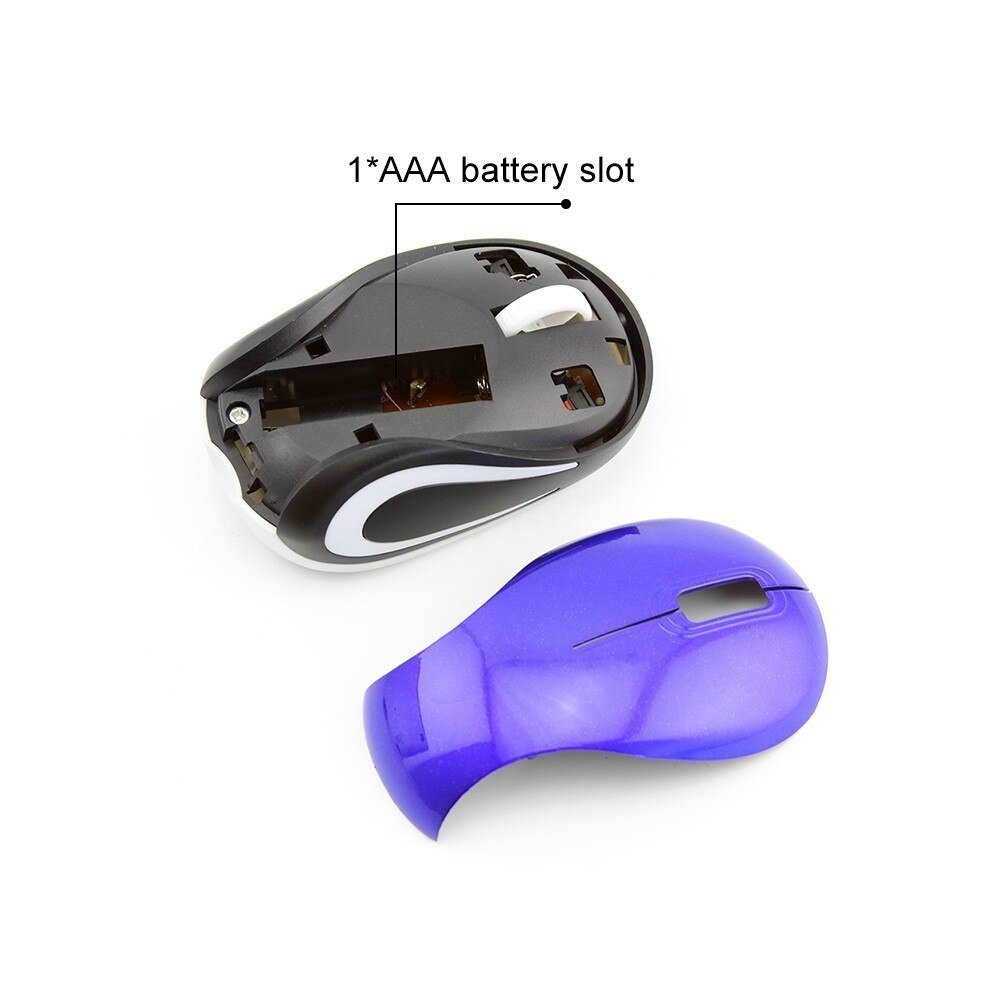 Optical Wireless Computer Mouse Mini Ergonomic USB Mice 1600 DPI Small Portable 3D Mause For Kids Child Cheap Purple Red