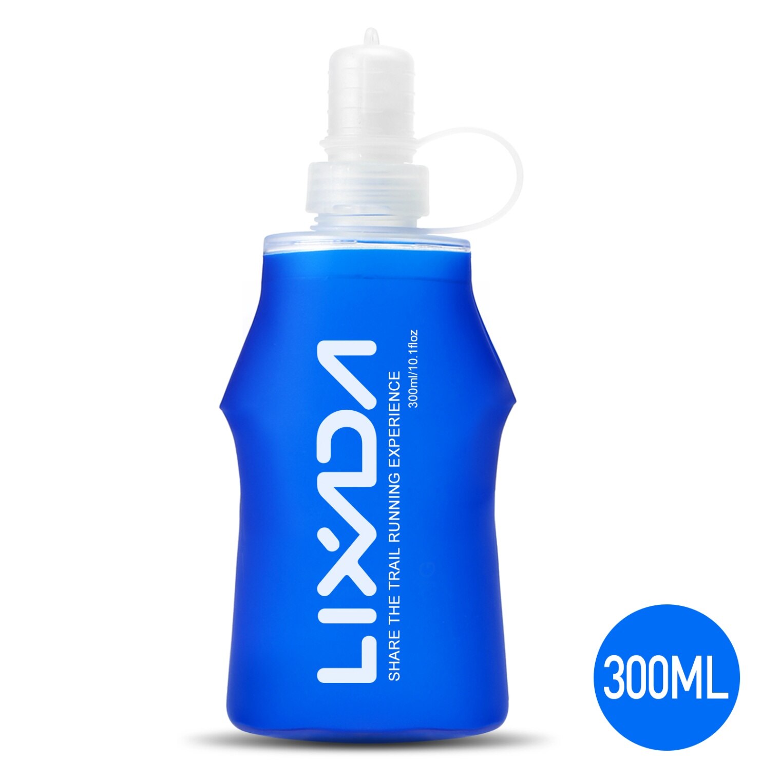 Lixada Weiche Flasche Falten BPA FREI Trink Wasser Flasche für Laufen draussen Wandern Radfahren 250mm 300mm 380mm 500mm: 300ml