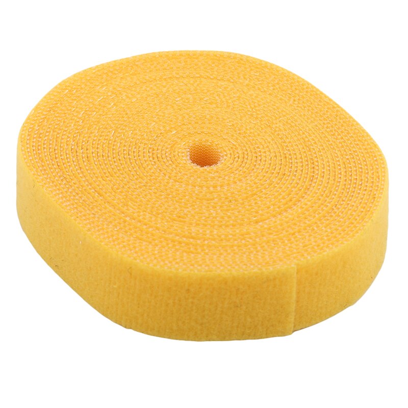 1 Roll 2cm*5m Color Magical Glue Self-adhesive Tape Strap Hoop Loop Strap Closure Tape Scratch Roll Fastening Tape: yellow