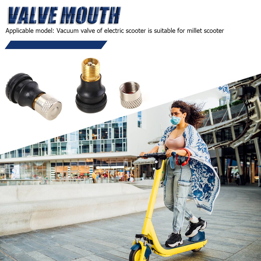 2PCS Electric Scooter Vacuum Valve for Xiaomi Mi Electric Scooter M365 Scooter Tyre Tubeless Tire Valve Wheel Gas Valve