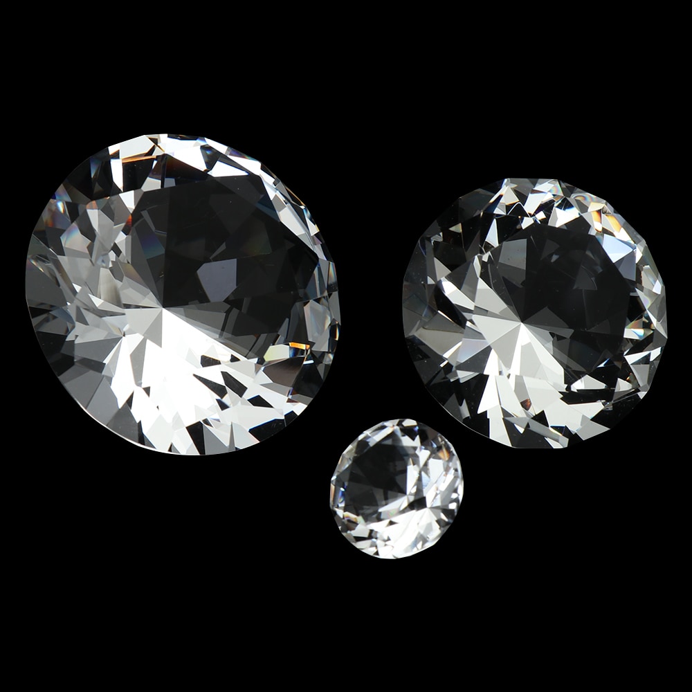 Clear Glass Diamond Party Decor Faceted Cut Crystal Large Diamond Romantic Proposal Chrismas Crafts Home Decor Ornaments