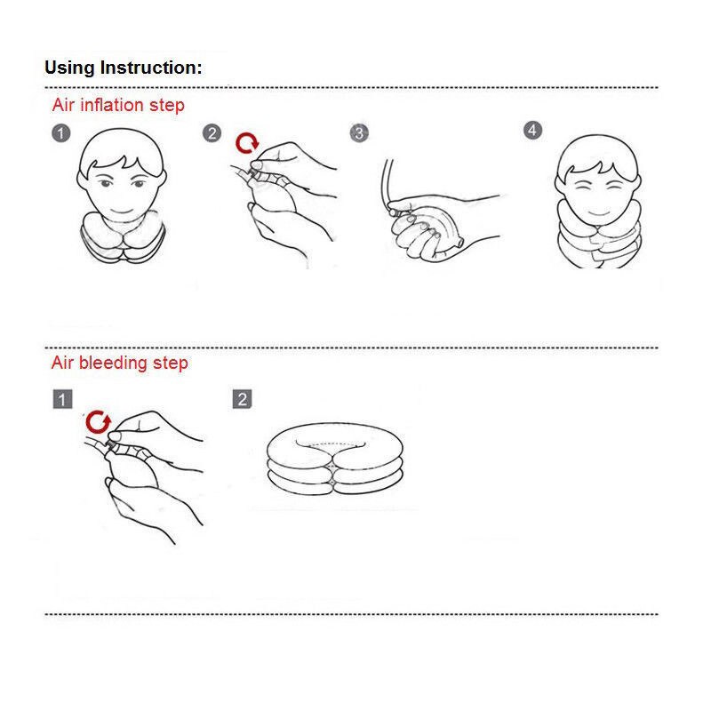 U-Vorm Kussen Reizen Cervicale Kraag Hals Relief Tractie Brace Ondersteuning Brancard Opblaasbare