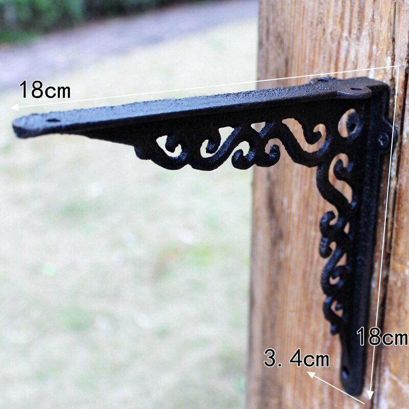Cast Iron Craftwork Tabletop Triangle Support Frame Bracket Bookshelf Shelf Bracket Fixed Bearing Tripod