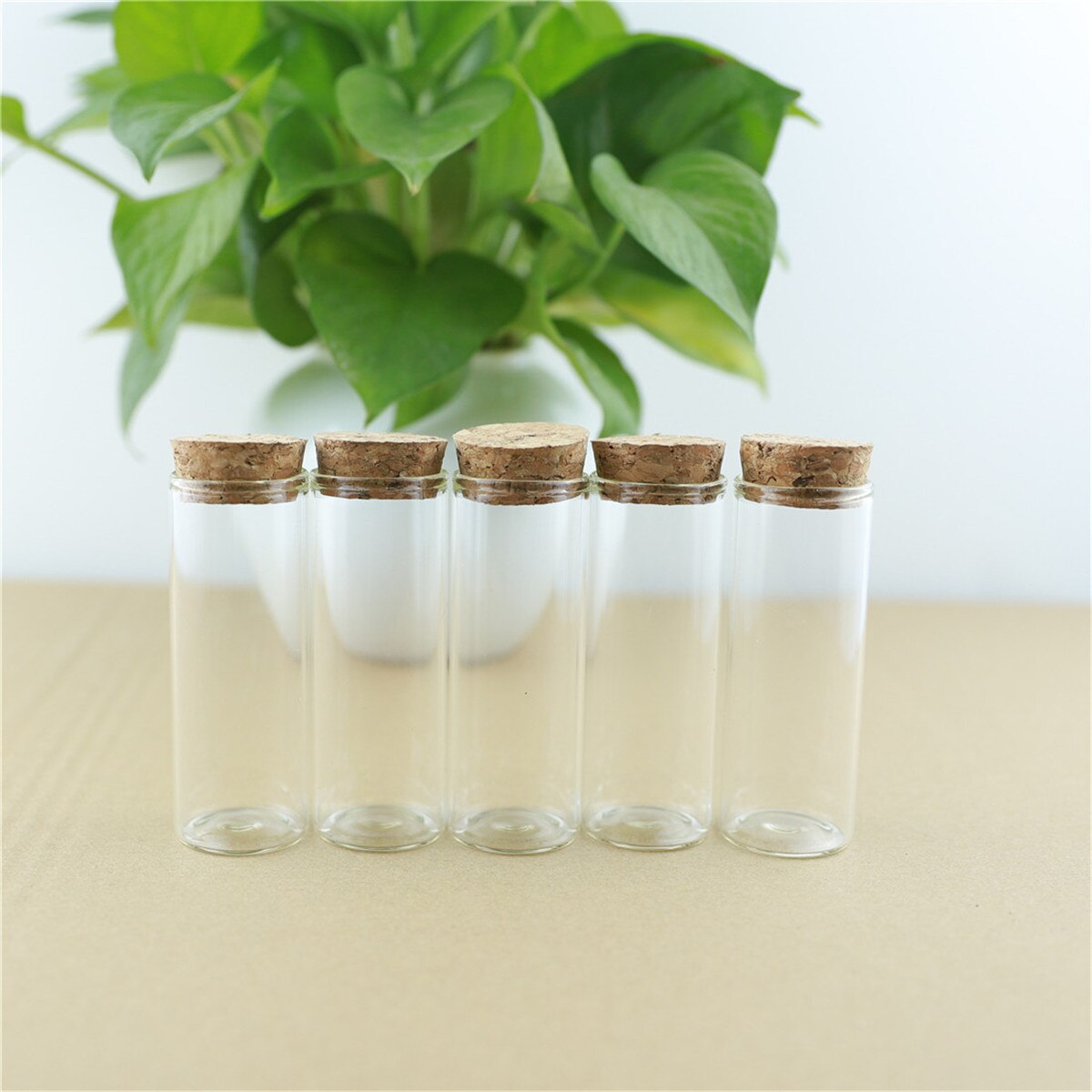 12 Piece 30*80mm 40ml Mini Glass Bottle Jar Test Tube Cork Stopper Spice Bottles Container Small Vials Tiny glass Bottles