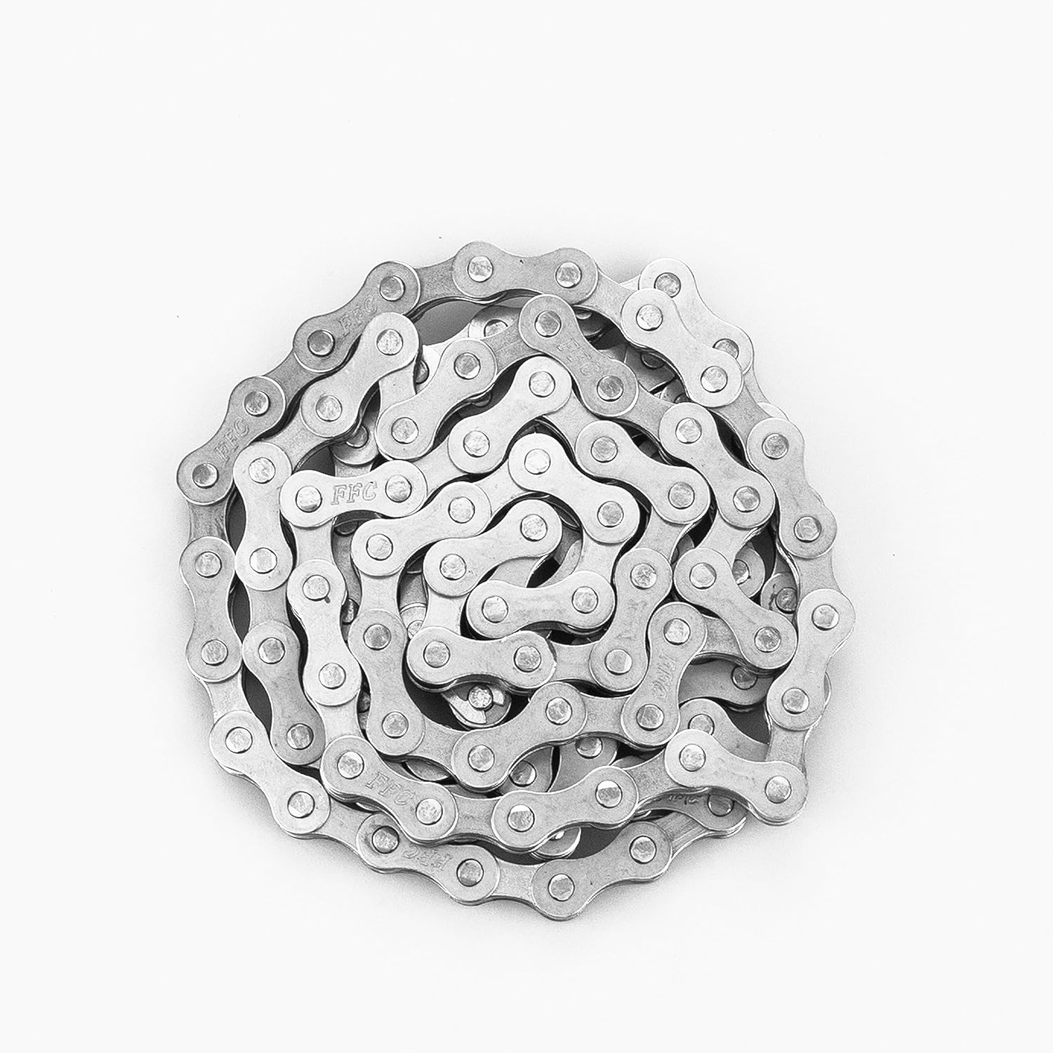 ZUKKA Bike Chain Single Speed 1 Speed Bicycle Chains Spare Parts for Bicycle 1/2" x 1/8" x 104/114 Links Bicycle Accessories: WHITE