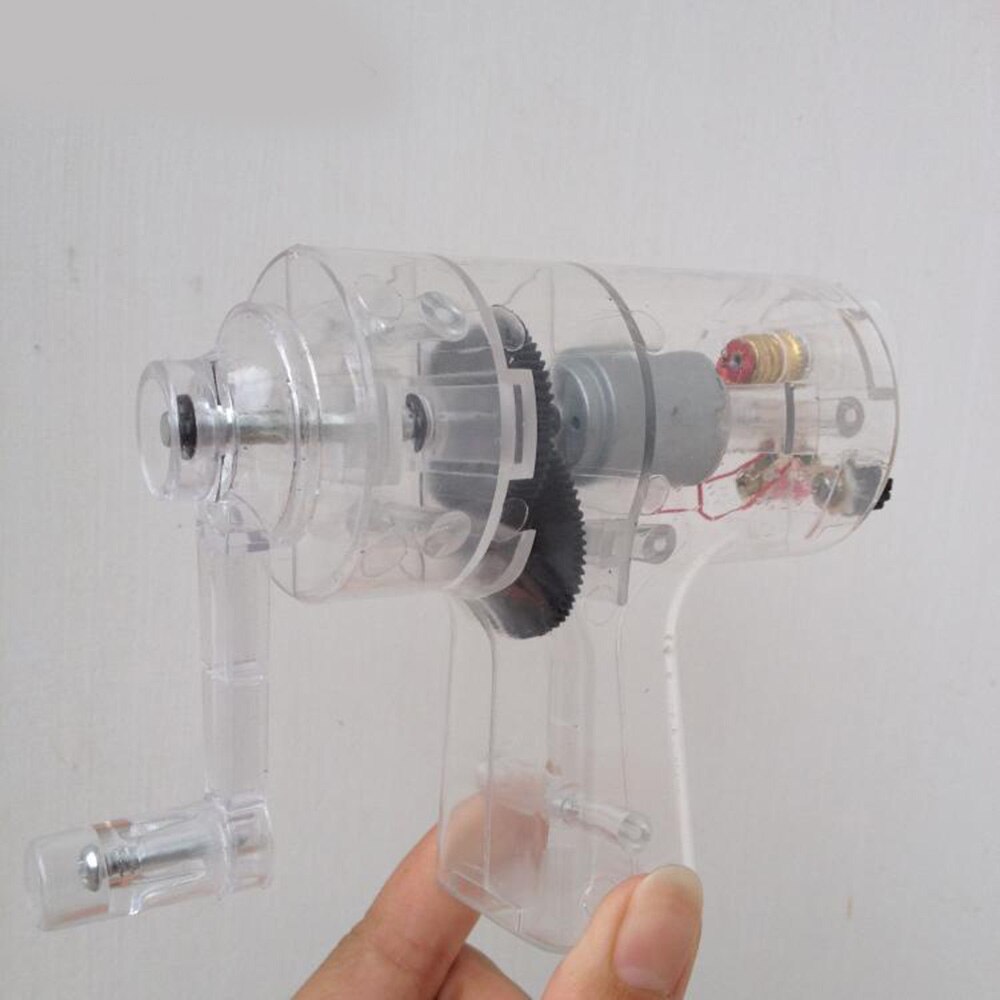 Miniature håndgenerator energi konverter kraftgenerator fysik eksperimentelt undervisningsudstyr skoleundervisningsinstrument