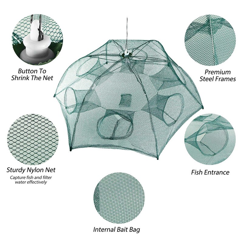 D.O.T PVA Fishing Nets Casting Network Mesh with Feeder for Fishing Tackle Trap for Fish Fly Carp Fishing Crab Catcher
