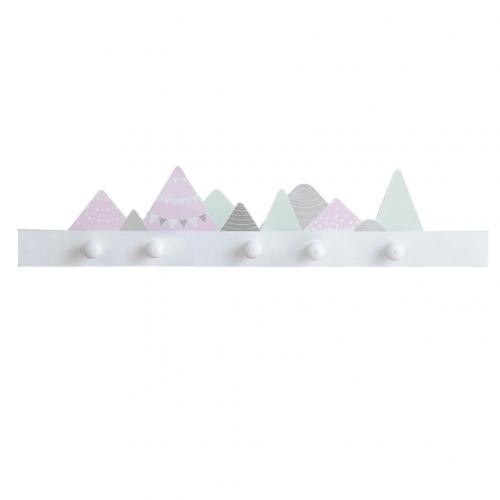 Estilo nórdico de dibujos animados pasillo sala de estar puerta llave sencilla gancho colgador para ropa: Multi Mountain five