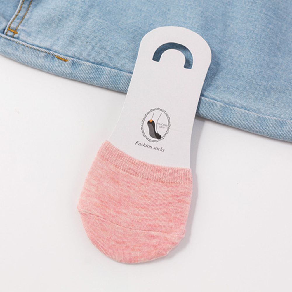 Woman Summer Forefoot Socks Thin Cotton Sweat Socks Non-slip Slippers High Heels Invisible Breathable Half Foot Socks: pink