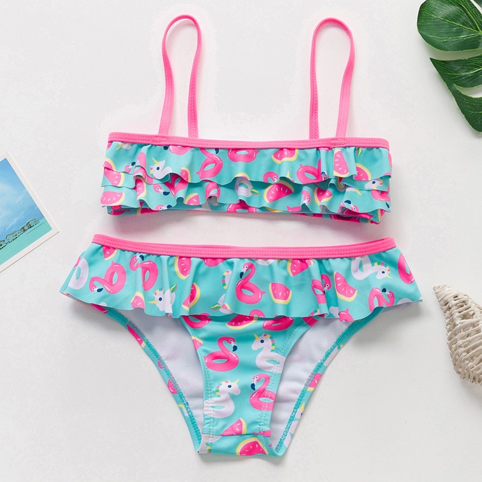 Girls Tankini Swimsuits Two Piece Bathing Suit Ruffle Swimwear Set For Girls 7 16 Years 3666864