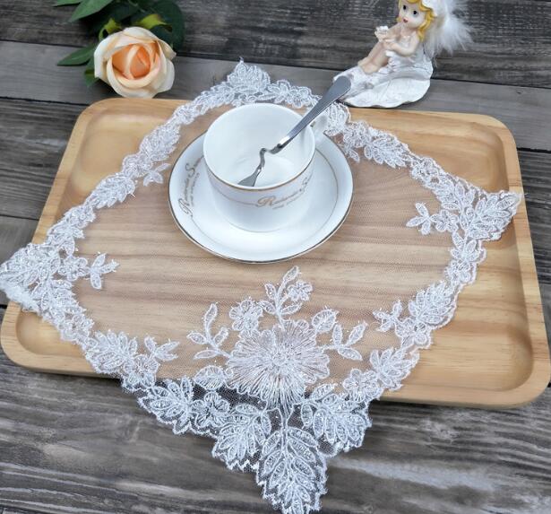 Luxury Lace embroidery placemat cup coaster mug kitchen table place mat