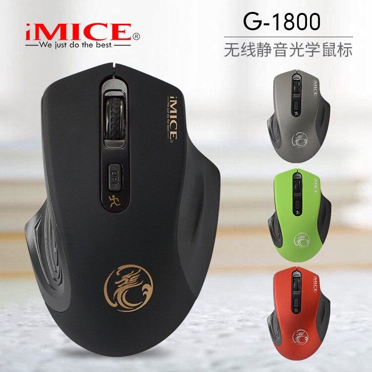IMICE G-1800 Factory Direct Supply 2.4G Wireless Mute Mouse Business Office 4 Button Gaming Wireless Mouse Bluetooth Mouse