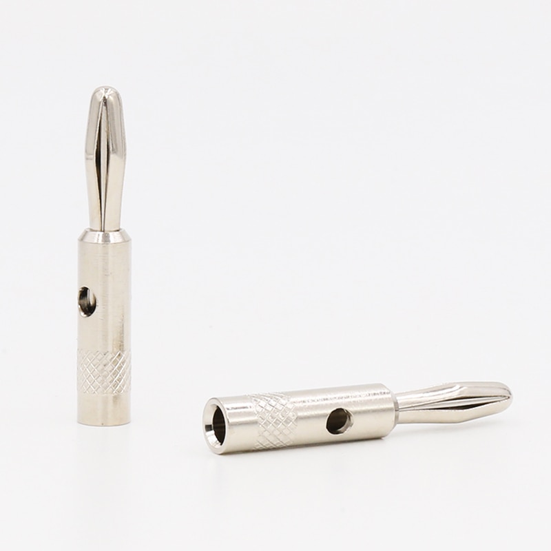 Rhodium Plated Banana Audio Plug Speaker Cable Banana Plug Connector