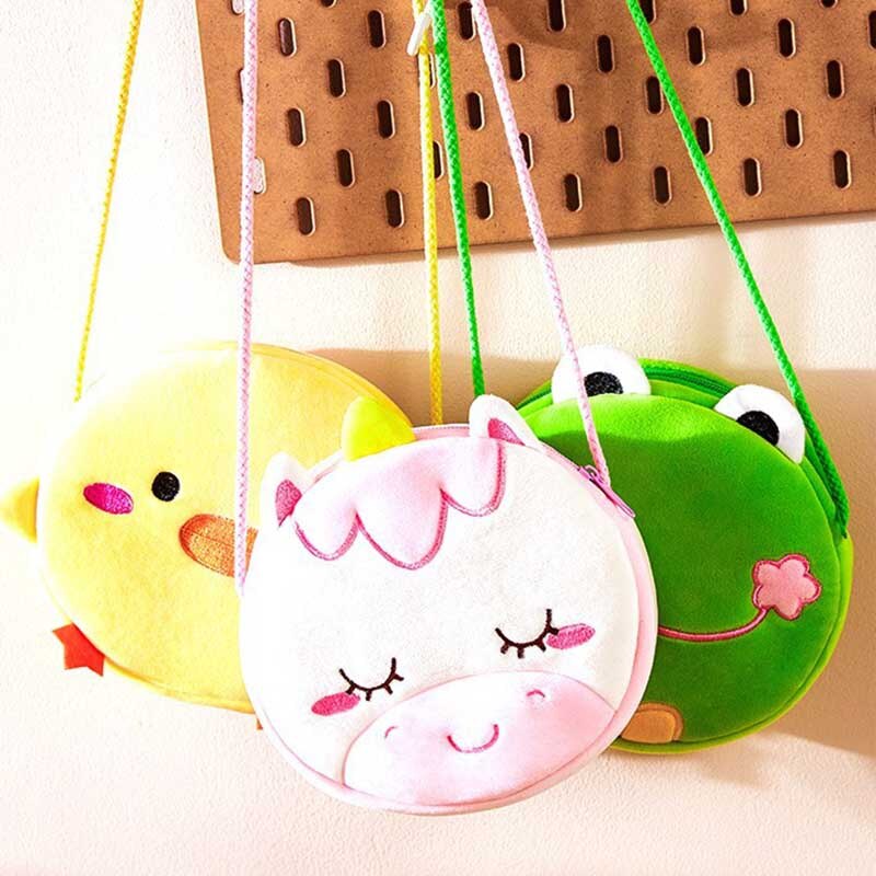 Children Girls Shoulder Bag Cute Unicorn Animals Messenger Bag Kids Keys Coin Purse Cute Princess Mini Handbag