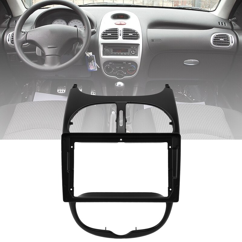 9 pulgadas 2Din del tablero de instrumentos del coche de DVD de Radio Marco de Panel de navegación para Peugeot 206, 2004: Default Title