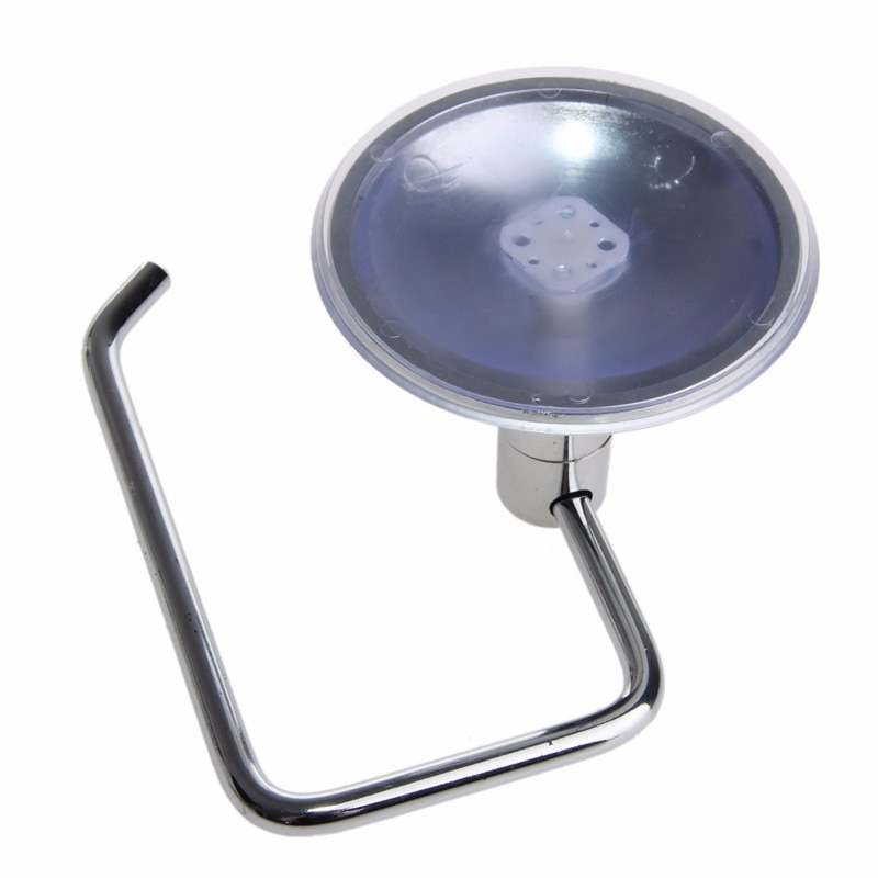 Stainless Steel Toilet Roll Tissue Paper Holder +Suction Cup Bathroom Tool