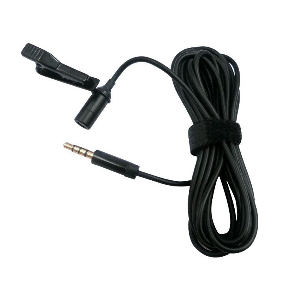 3.5mm Plug Mini Lavalier Lapel Microphone with Clip Omnidirectional Condenser Mic for Smartphone Computer PC Laptop Interview