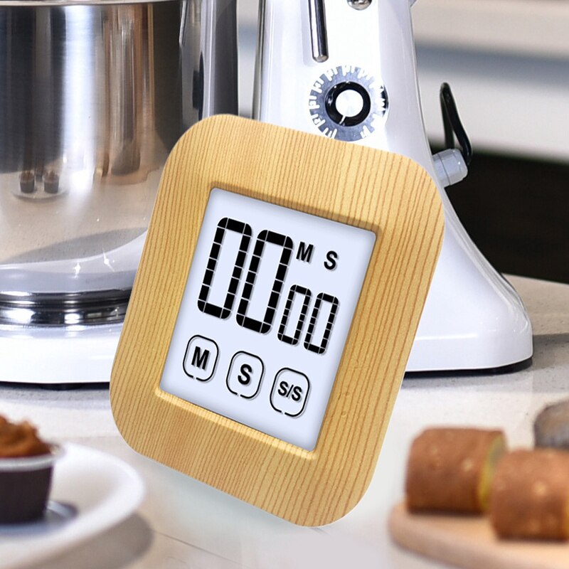 Keuken Smart Druk Screen Timer Digitale Koken Timer Magnetische Klok Lcd Abs Stopwatch Keuken Countdown Timer